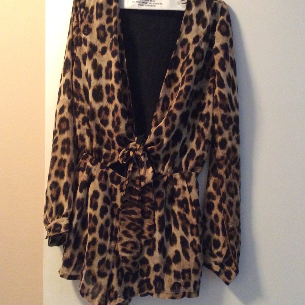 Cheetah print romper